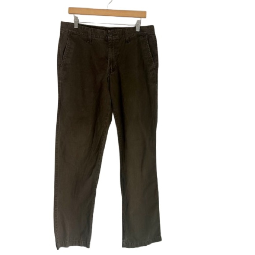 Sonoma Life Style Mens Brown Chino Pants Straight Leg Size 32 x 32 100% Cotton